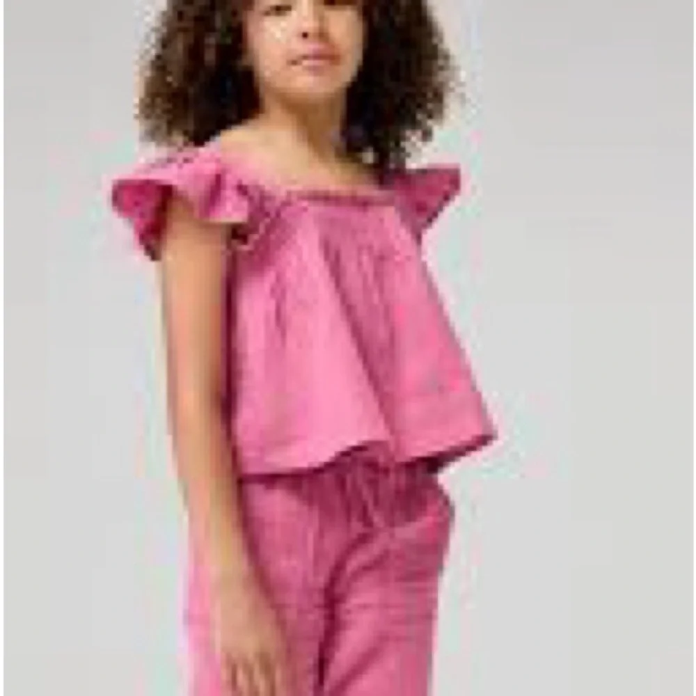 GAP Girls Pink Gauze Flutter Sleeve Top Size 10 L Smocked NWOT